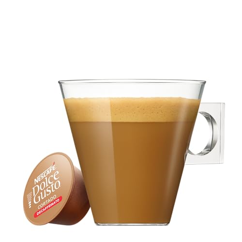 Detalle de NESCAFÉ DOLCE GUSTO Cortado Espresso Macchiato Decaffeinato – 3 Confezioni da 16 Capsule (48 Capsule Compatibili Dolce Gusto)
