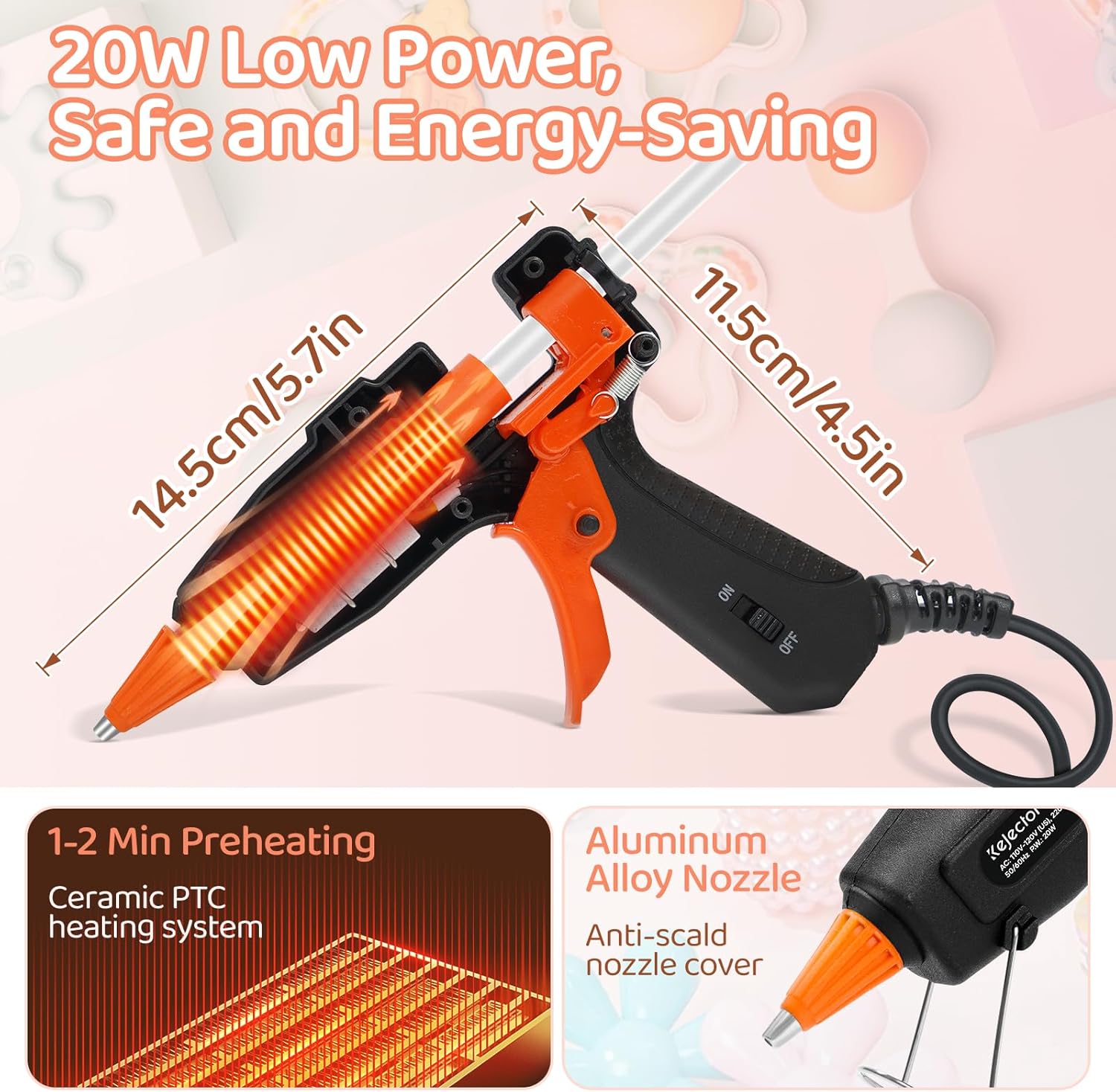 Thumbnail 5 de Fireproof Hot Glue Gun 20W with 30 Sticks