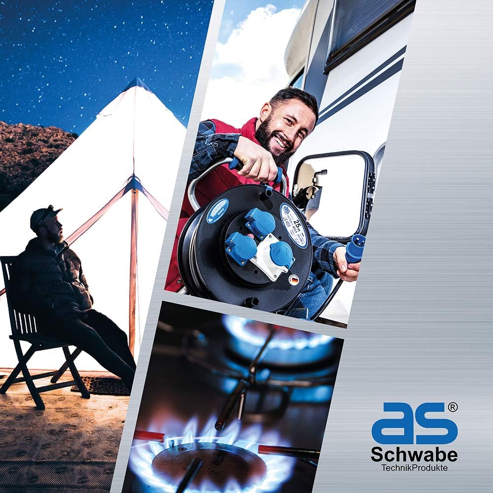 Detalle de as - Schwabe LS Sicherungsautomat C10A 2-polig, 230V/10A – Sicherungskasten für Caravan, Wohnwagen und Wohnmobil