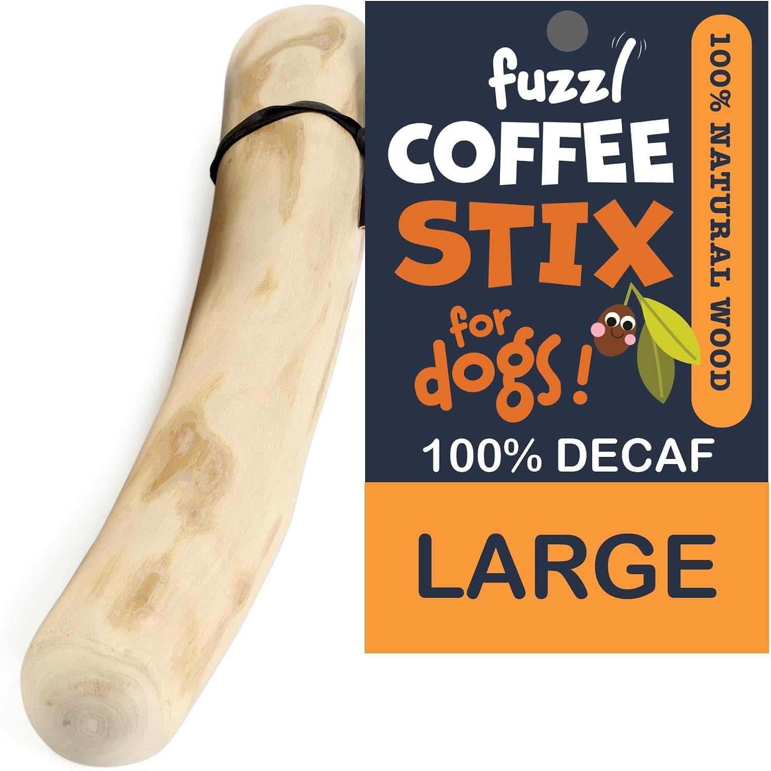 Detalle de Fuzzl Olive Stix Large dog chew toy