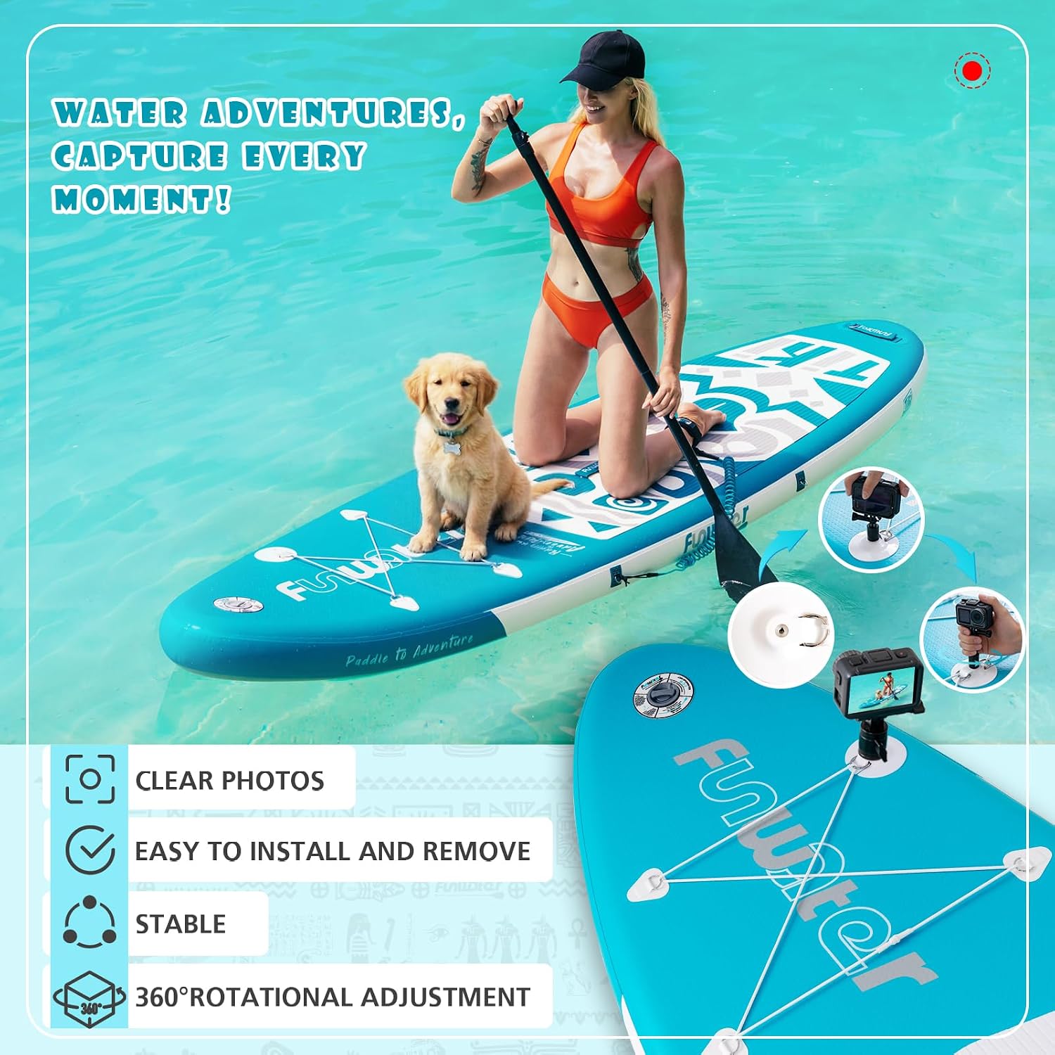 Detalle 2 de FunWater TIKI Inflatable SUP: All-in-One Pack for Beginners to Pros