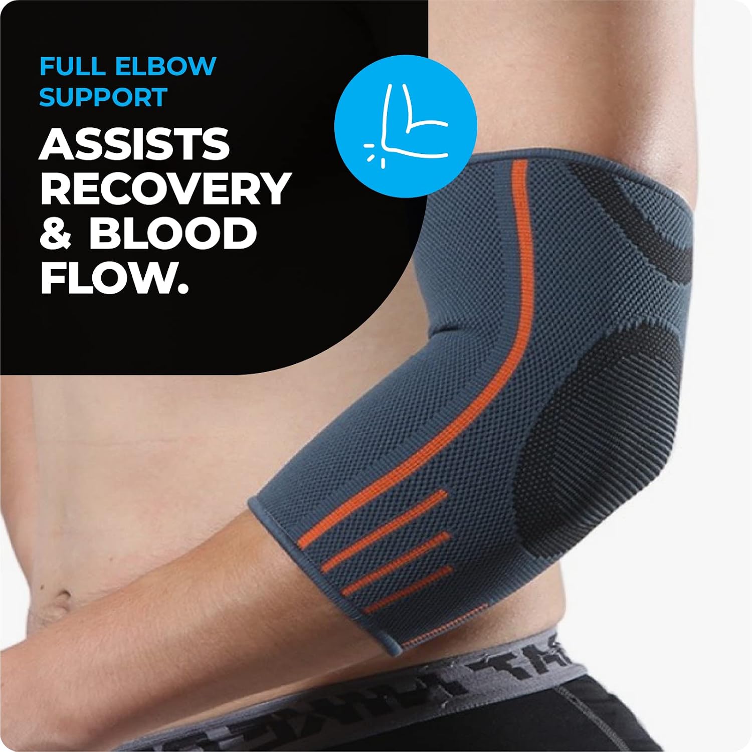 Thumbnail 3 de VITTO Elbow Support Compression Sleeve L Grey