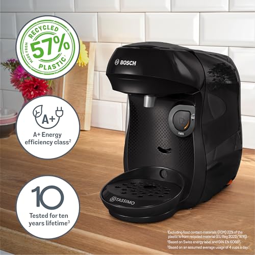 Thumbnail 3 de Tassimo by Bosch Happy Friendly Pod Coffee Machine TAS102EGBC, Black