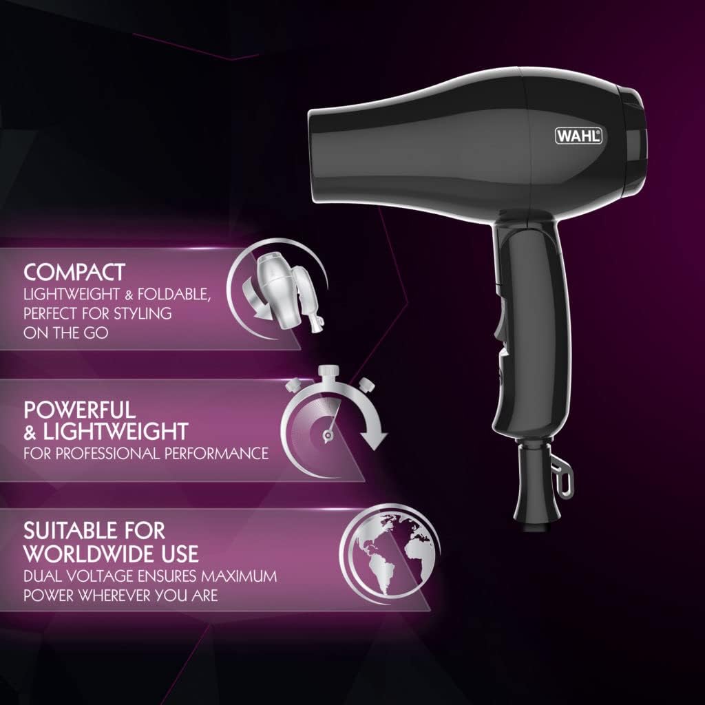Thumbnail 1 de Wahl Travel Hair Dryer: Compact, Foldable and Dual-Voltage for On-the-Go Styling