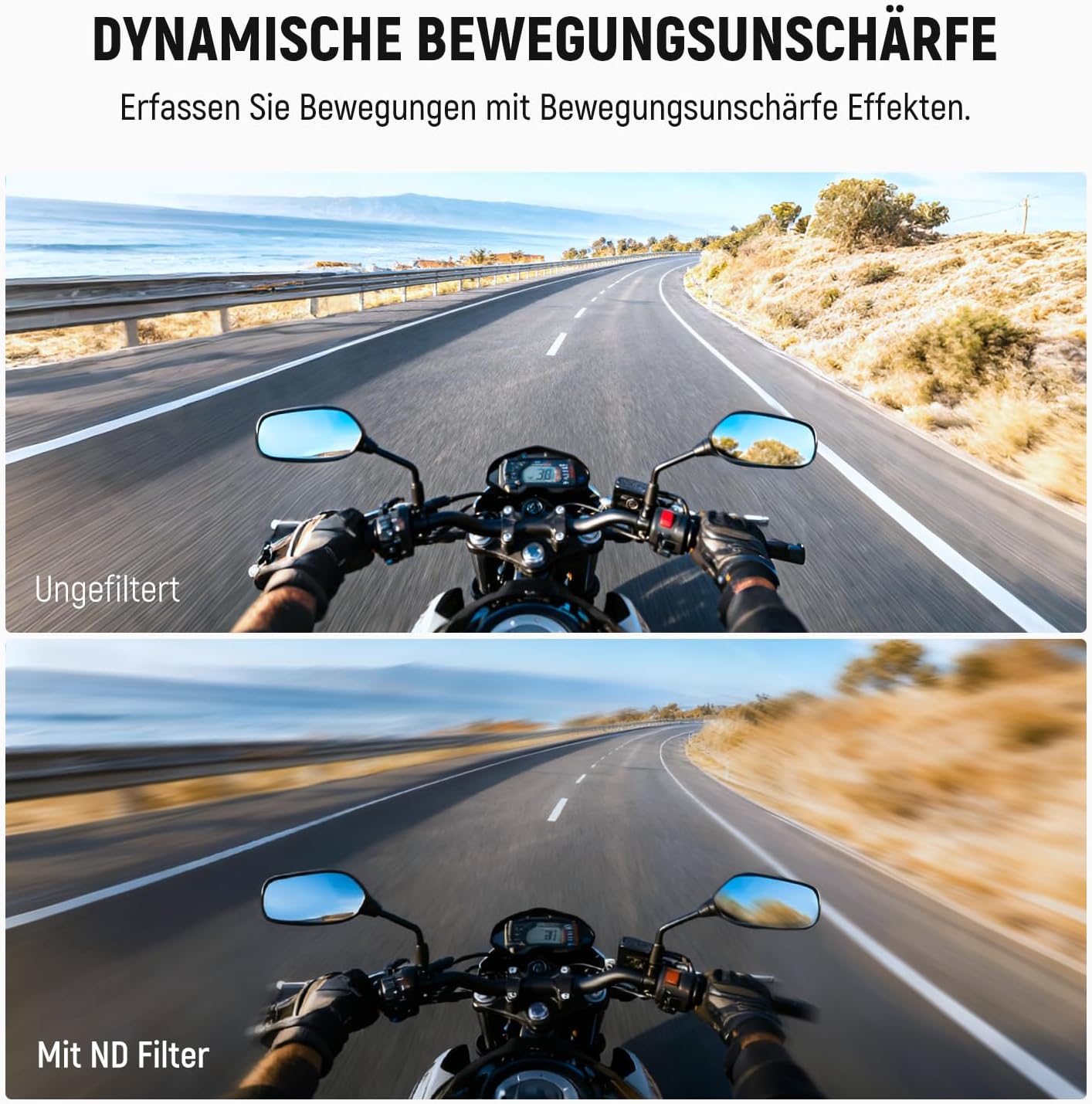 Detalle 2 de NEEWER ND Filter-Set für DJI Osmo Nano (ND8/16/32/CPL), 4er Pack – aufschraubbare Graufilter für Action-Cam-Linsen