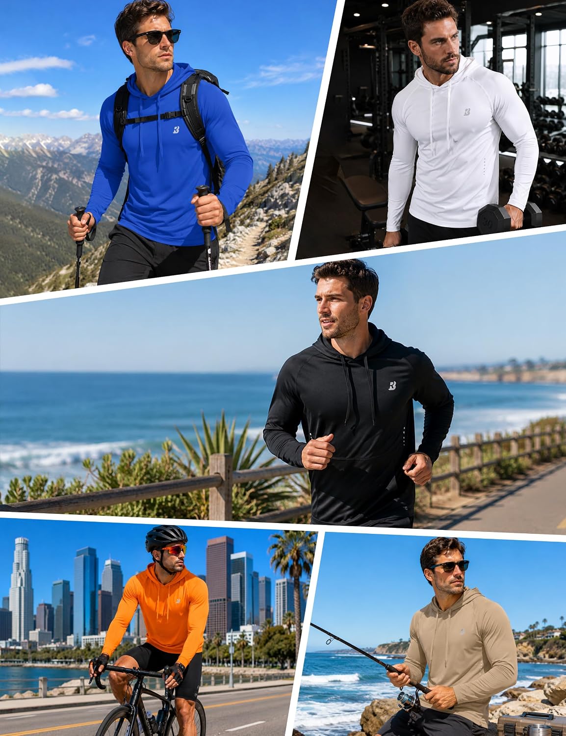 Detalle 2 de Roadbox Men's Athletic Hoodie Lightweight