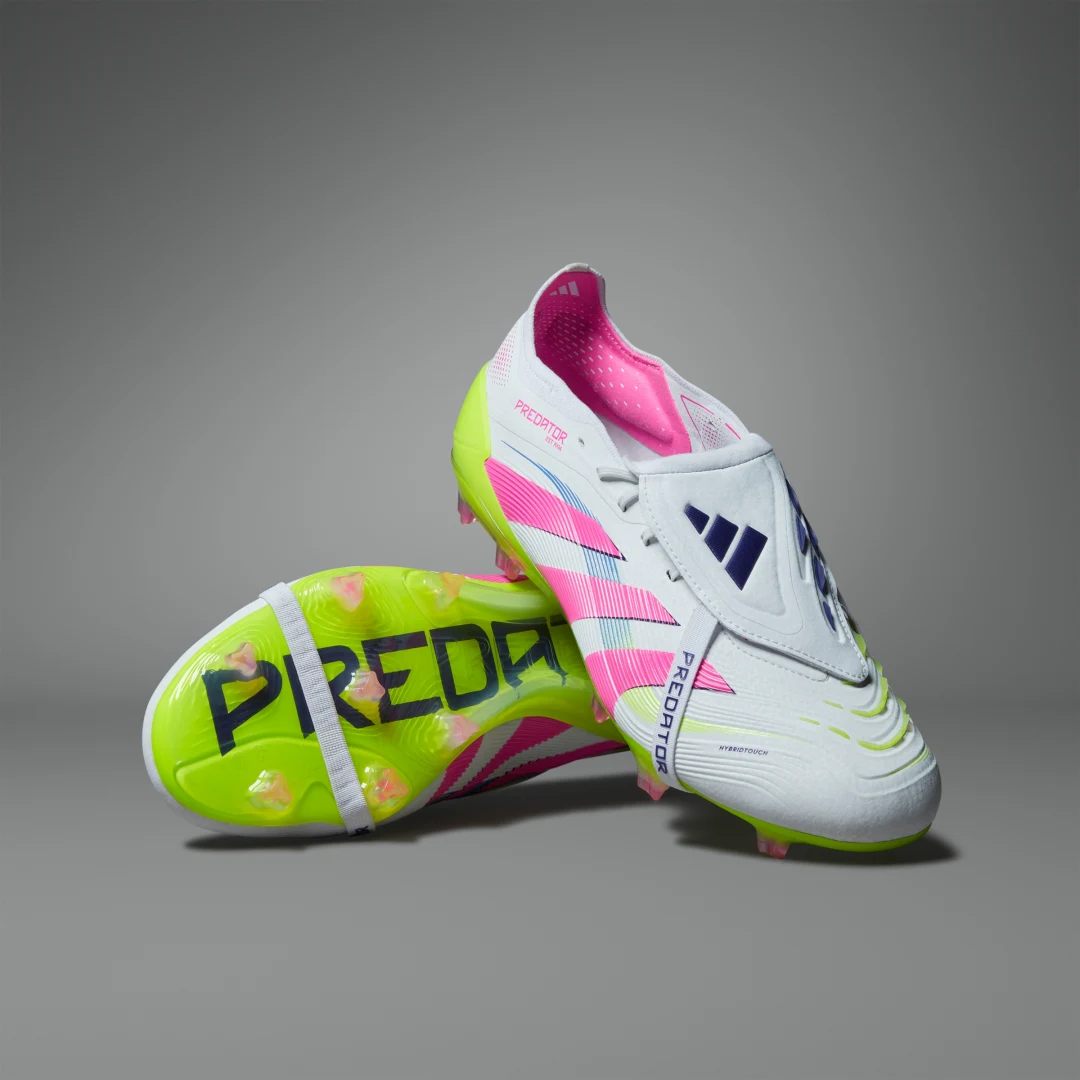 Detalle de Adidas Predator Elite Fold-Over Tongue: bota de fútbol para césped natural seco (blanco)
