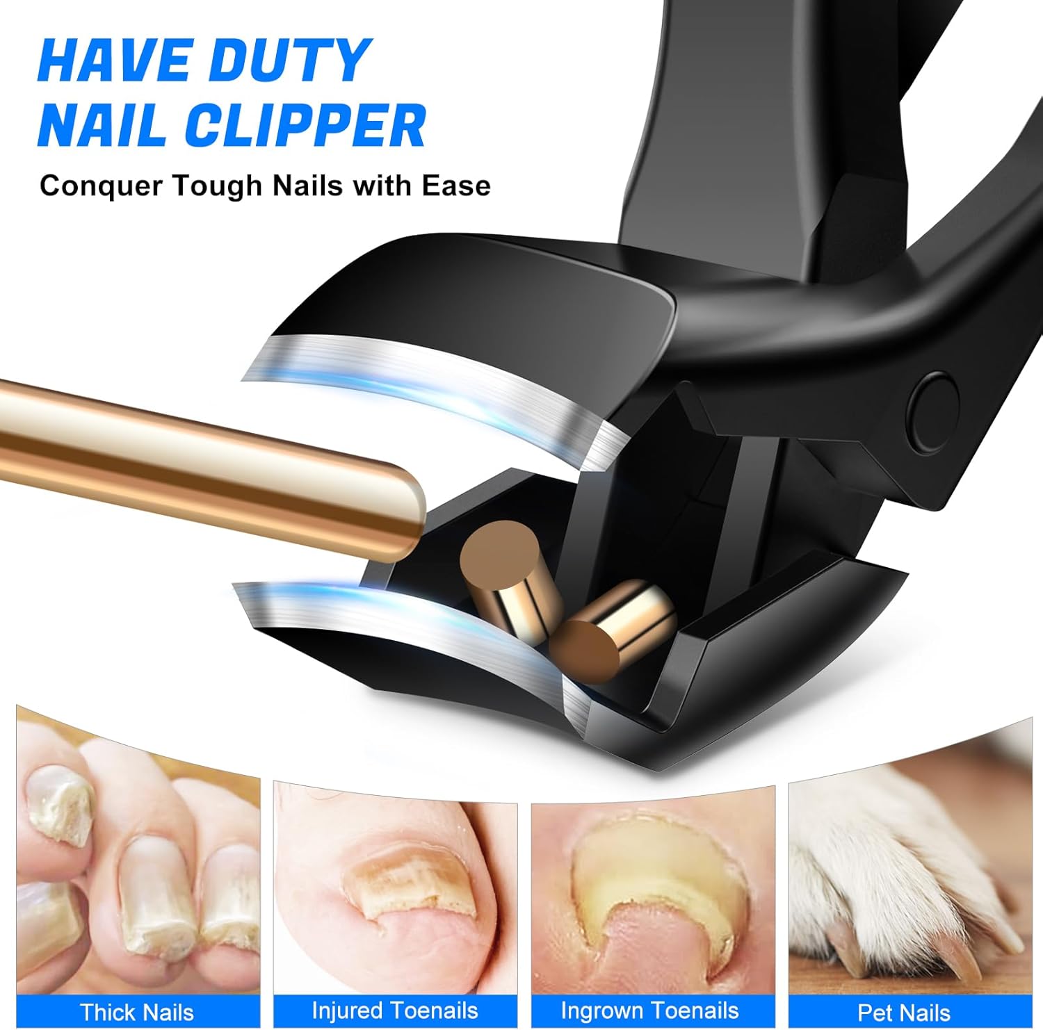 Detalle 2 de 2026 Angled Head Toenail Clippers 37mm, 6PCS ✂