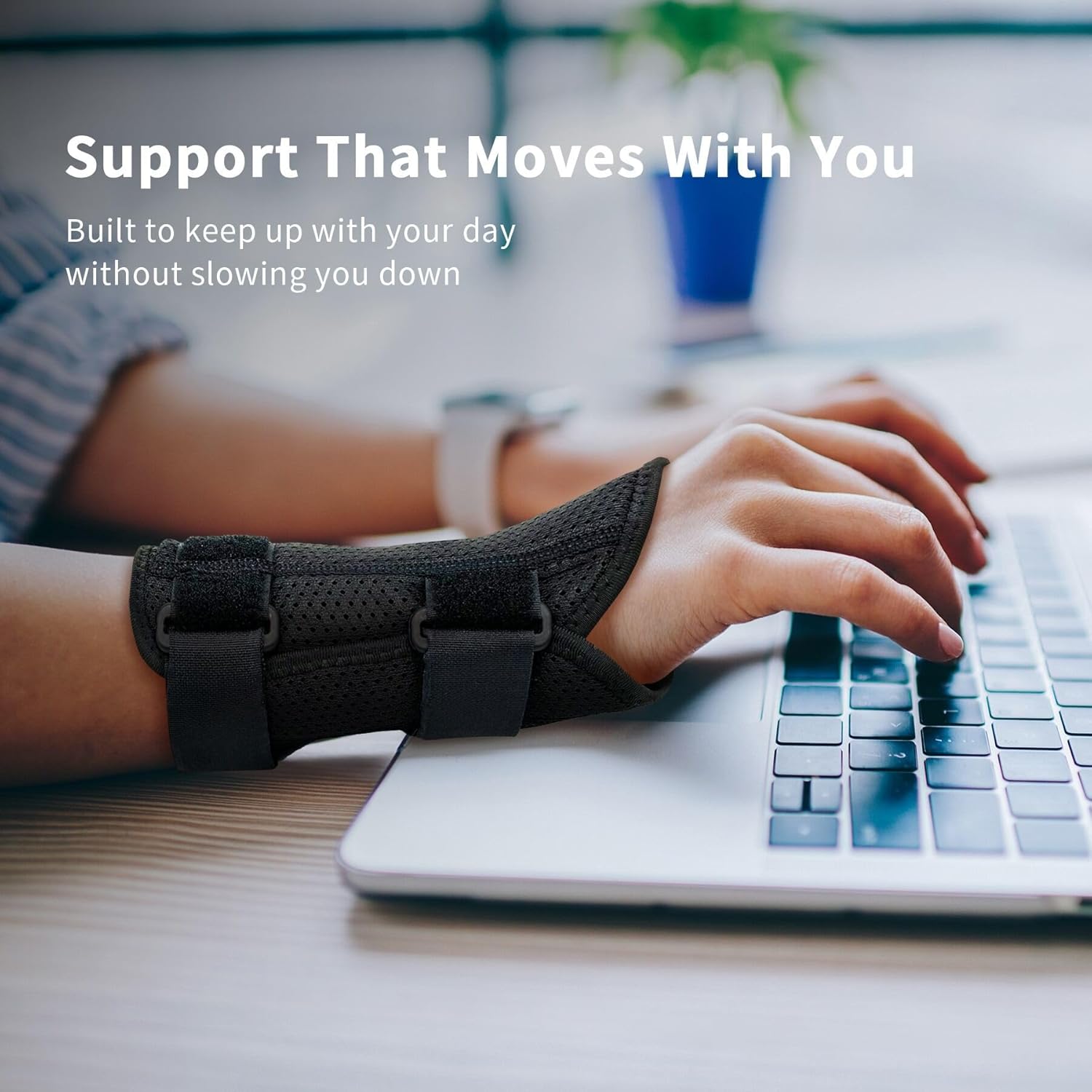 Detalle de BRACOO WB31 Adjustable Carpal Tunnel Wrist Support Splint (Right & Left) for Night Relief & Day Support