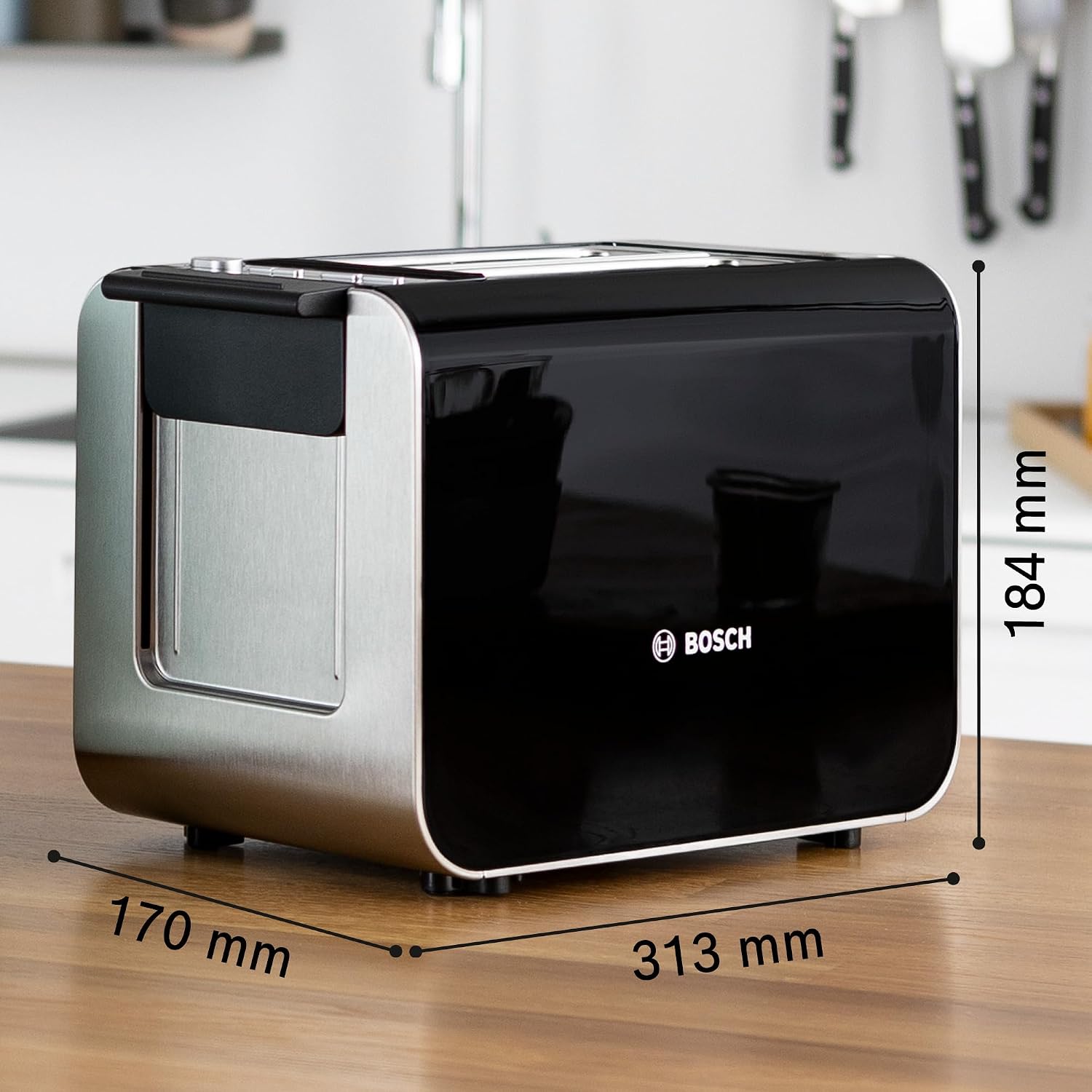 Detalle 2 de Bosch Tostador Styline TAT8613N, 2 ranuras, Descongelación 🍞