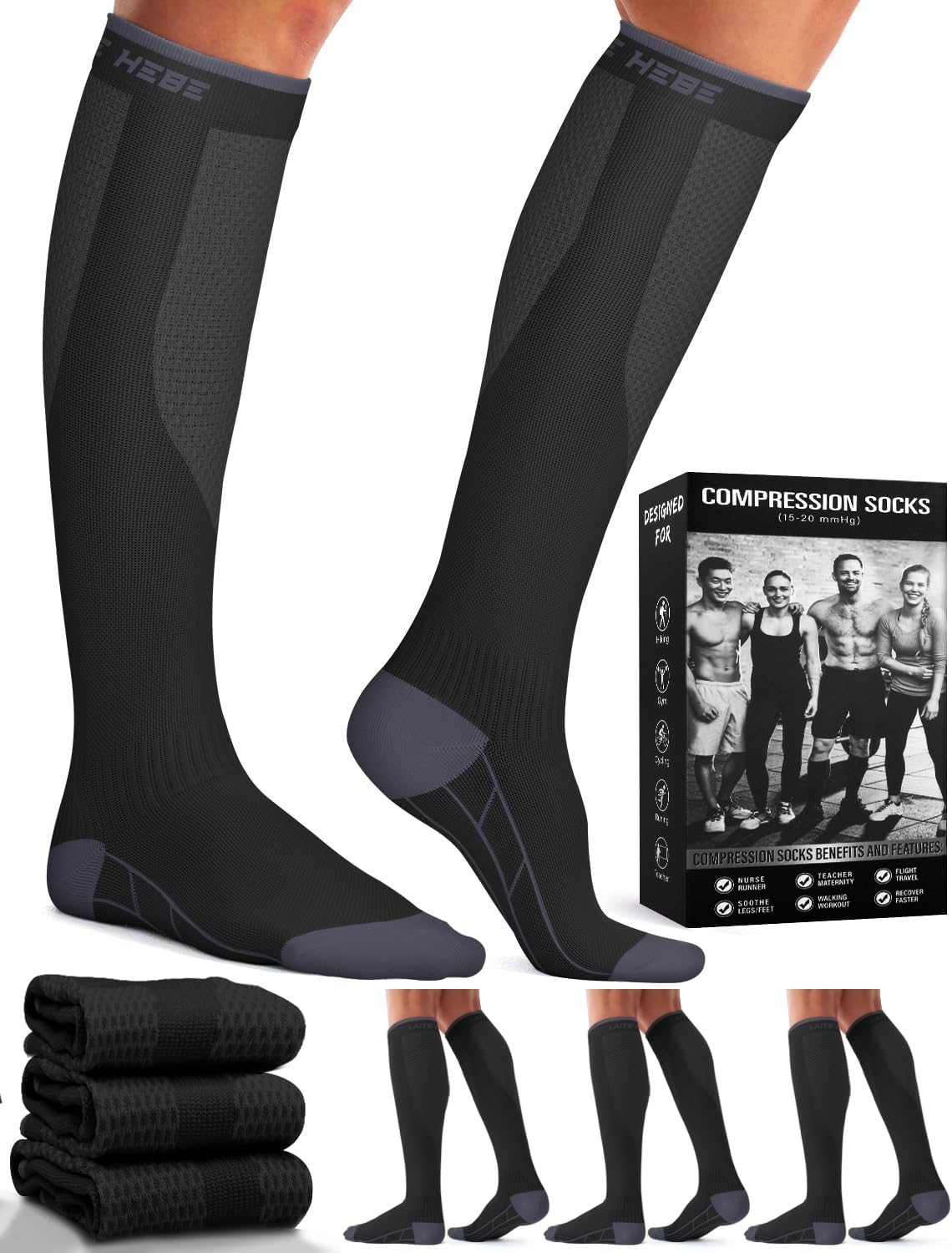 Detalle de Compression Socks 3-Pack
