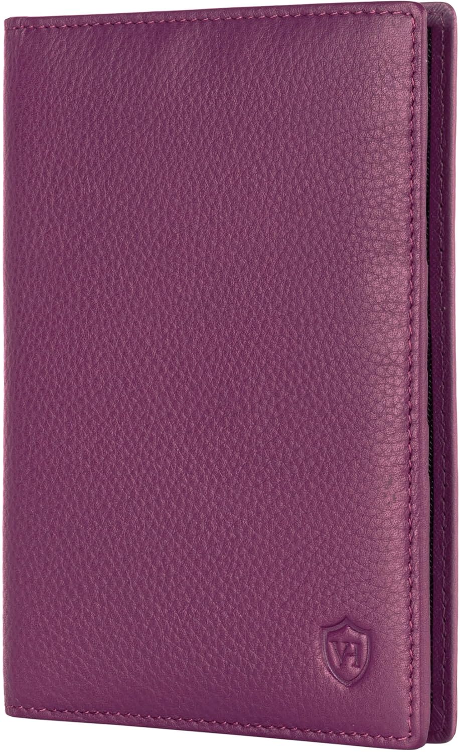 Detalle de VON HEESEN Reisepasshülle aus Nappaleder mit RFID-Schutz (Pink) – Passhülle & Karten-Organizer im Etui-Format