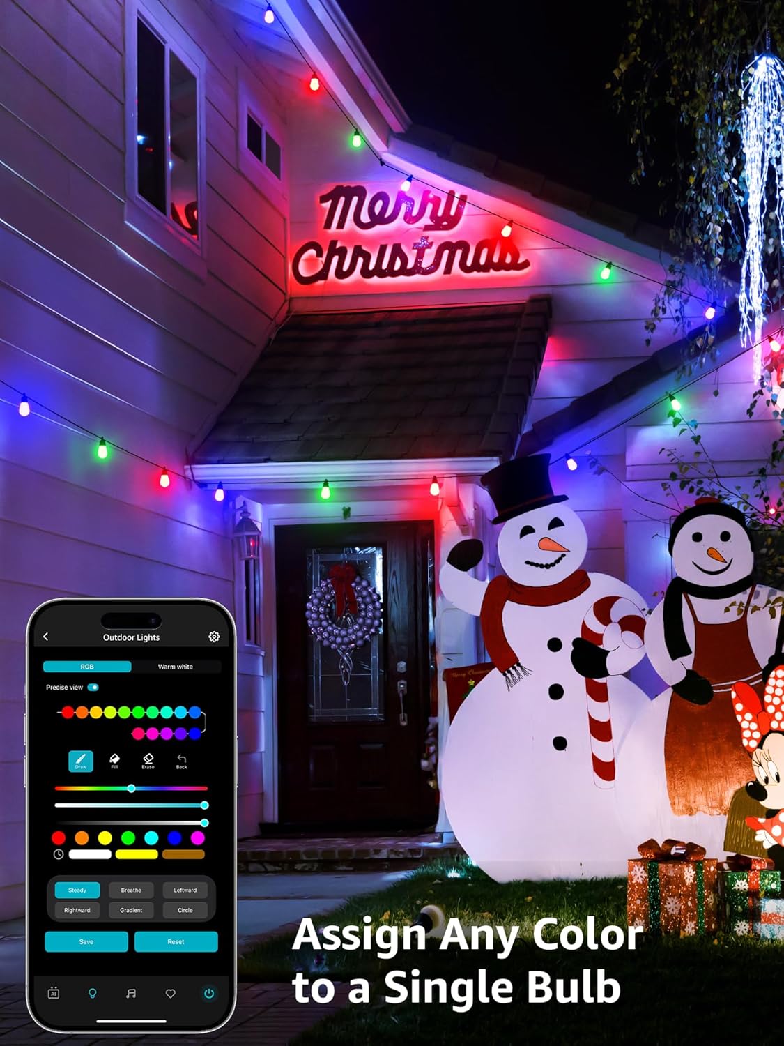 Thumbnail 6 de Lepro ZB1 AI Festoon Lights Outdoor 30m — RGB+IC with AI Lighting Designer