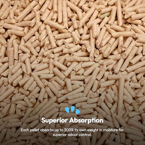 Detalle de Bunty Cat Litter, 30L: Wood Pellets for Odour Control and Ultra-Absorbency
