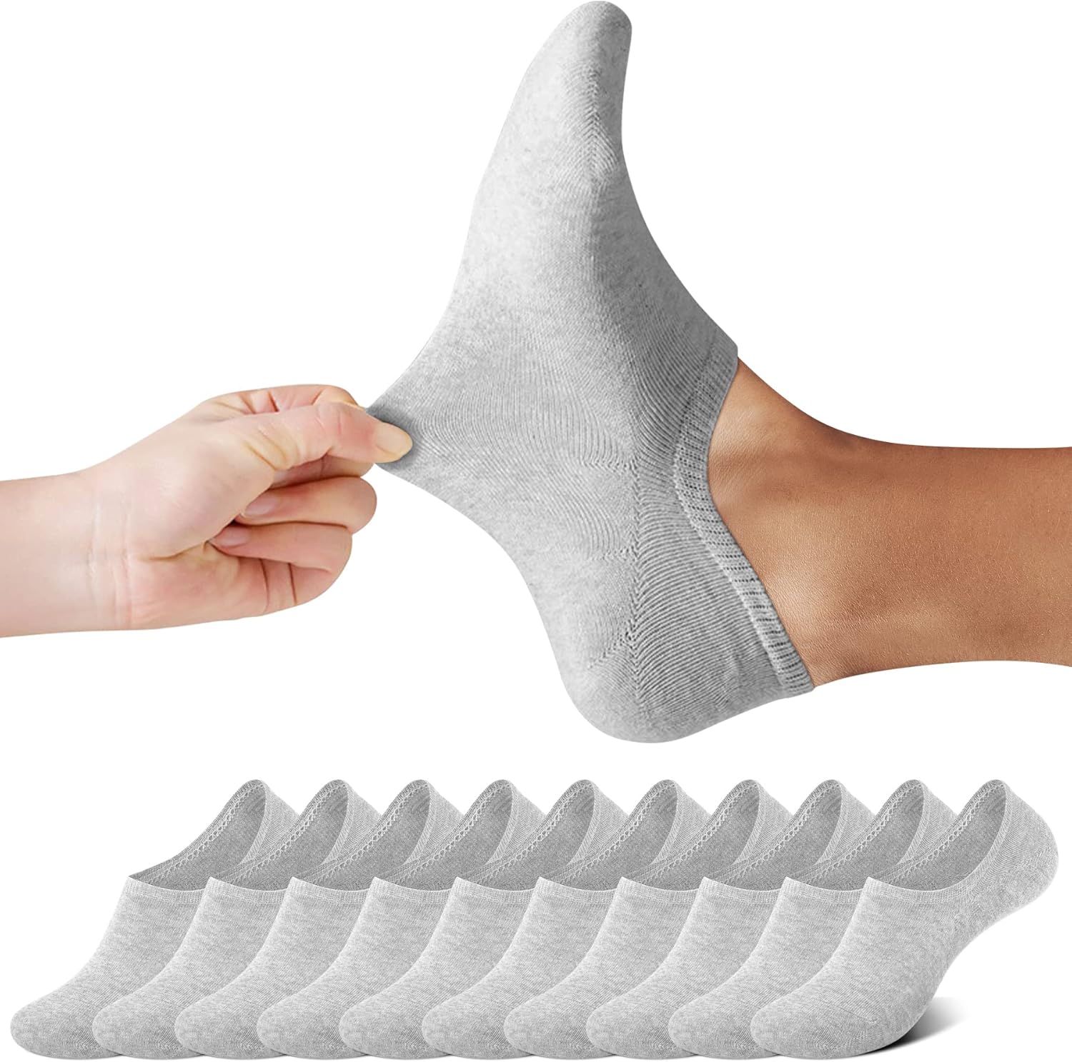 Thumbnail 5 de FALARY Sneaker Socken Damen & Herren – 10 Paar Füßlinge unsichtbare Footies Gr. 35–50