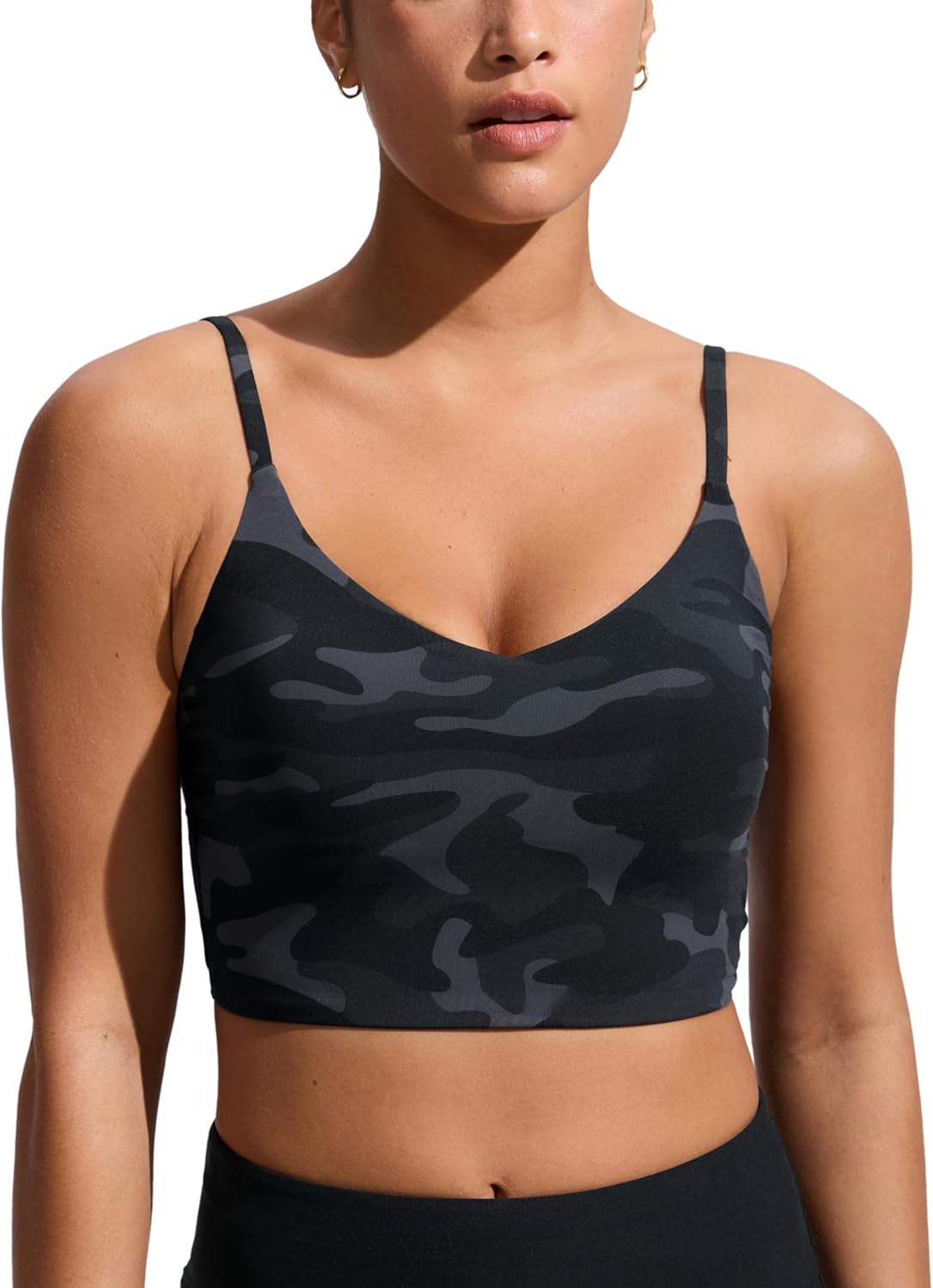 Detalle 2 de CRZ YOGA Top Bikini da Donna con Spallini Regolabili e Scollo a V – Comfort e Versatilità per il Bagno