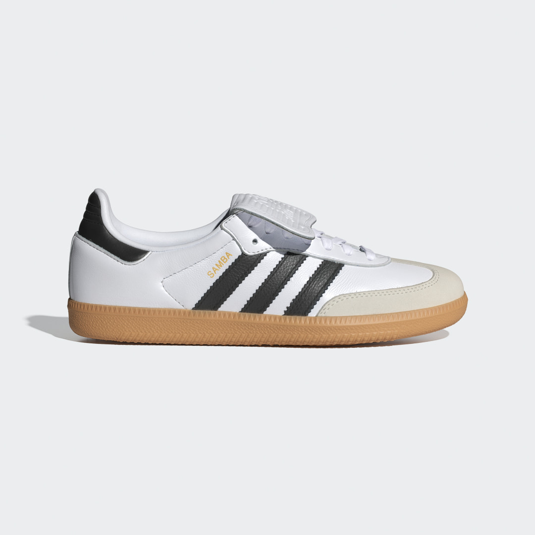 Detalle de Zapatilla Samba LT de Adidas: estilo clásico en blanco para uso diario
