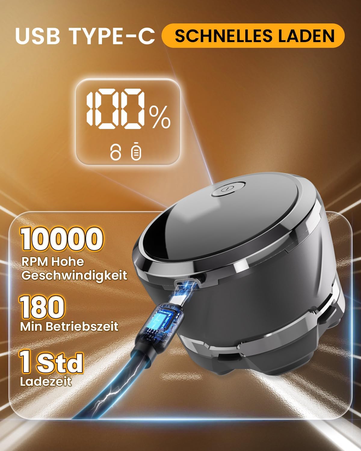 Detalle 1 de JoyKoi Glatzen Rasierer Herren IPX8