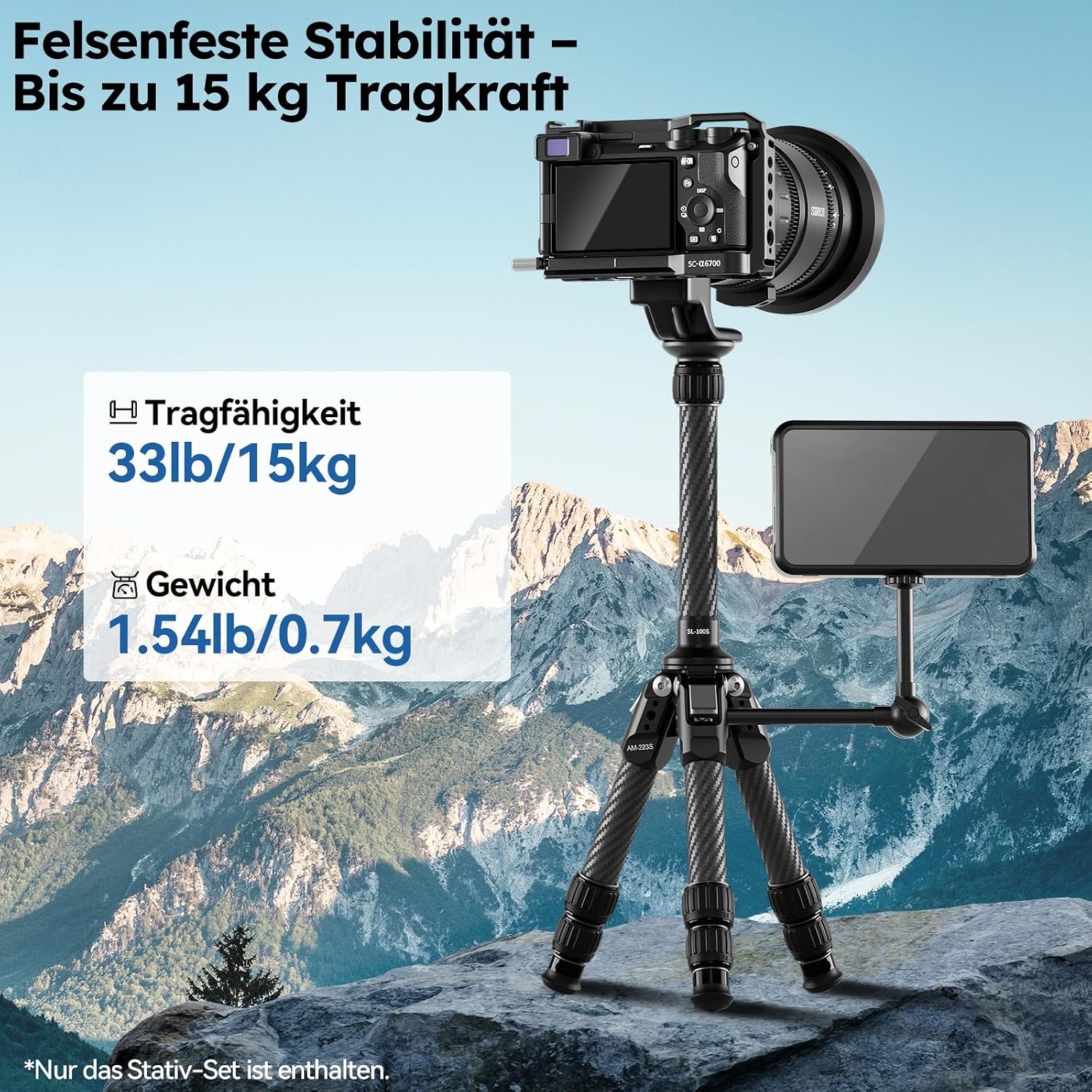 Thumbnail 4 de SIRUI AM-223S Stativ 66 cm 15 kg