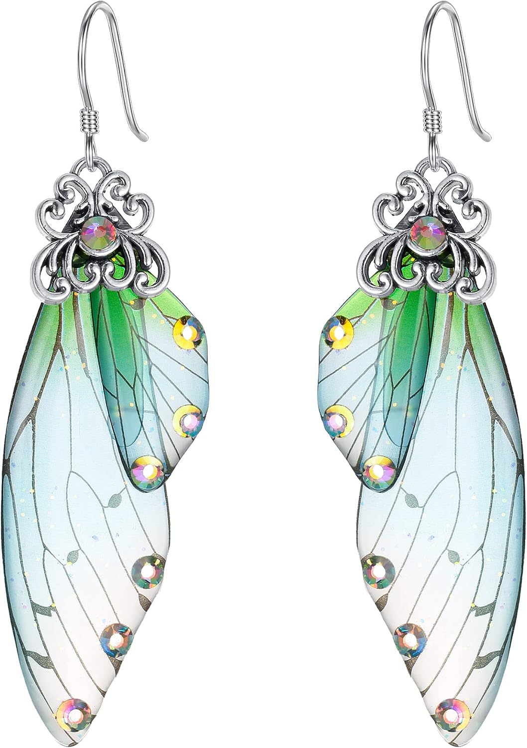 Imagen de Clearine Boucles d'oreilles Papillon Ailes Goutte Cristal multicolores en OfertitasTOP