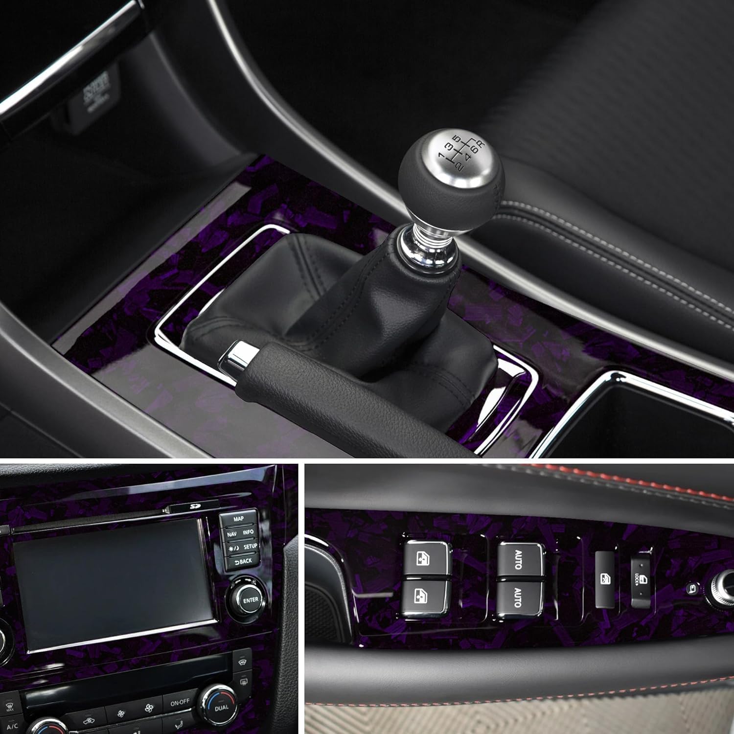 Thumbnail 2 de Arespark Purple Forged Carbon Fibre Vinyl Wrap (DIY adhesive film) 1ft x 5ft