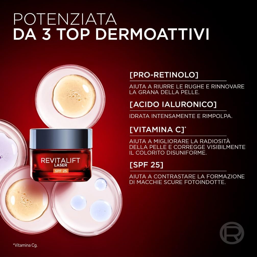Thumbnail 3 de L'Oréal Paris Revitalift Laser SPF25 Crema Viso Giorno – 50 ml per Tutti i Tipi di Pelle