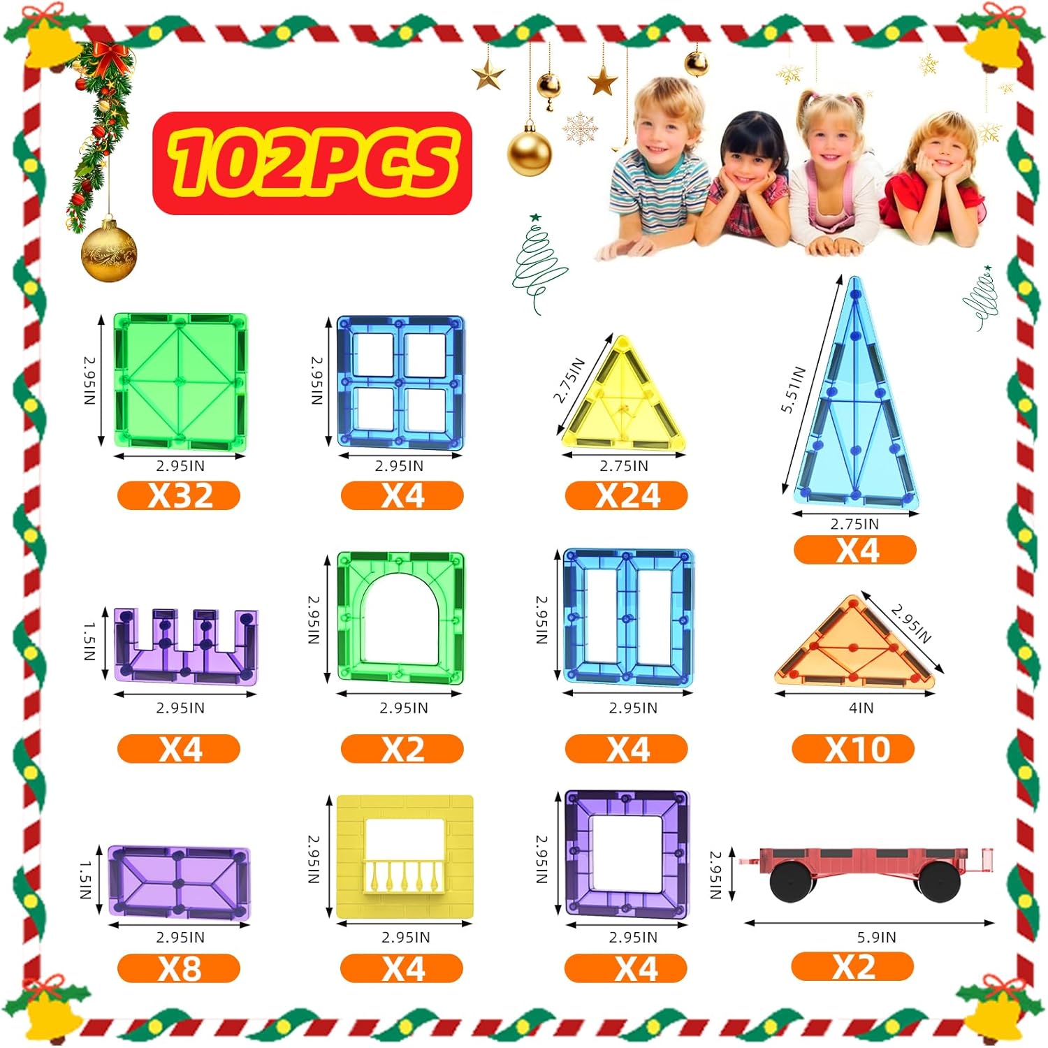 Thumbnail 5 de 102er Magnetische Bausteine mit Autos | Montessori Spielzeug