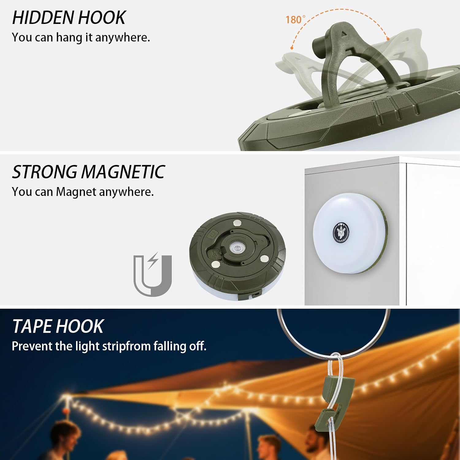 Detalle 2 de MDCMLKS Camping-Lichterkette 10 m