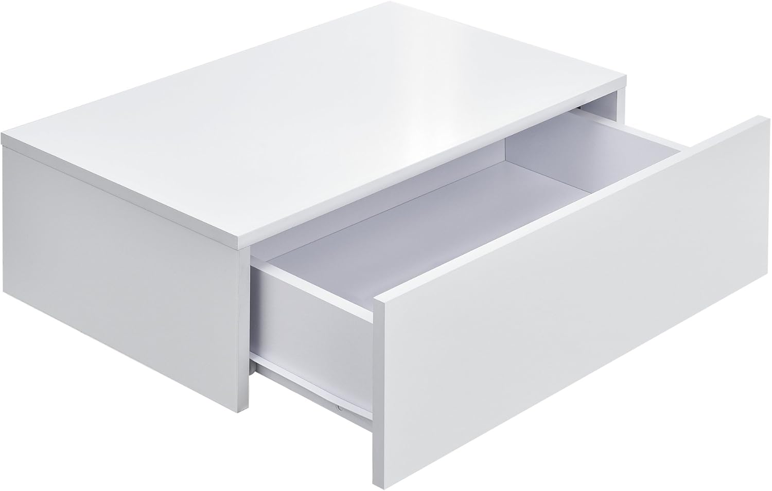 Thumbnail 4 de [en.casa] 2 étagères murales blanches laquées avec 2 tiroirs, 46 x 30 x 15 cm