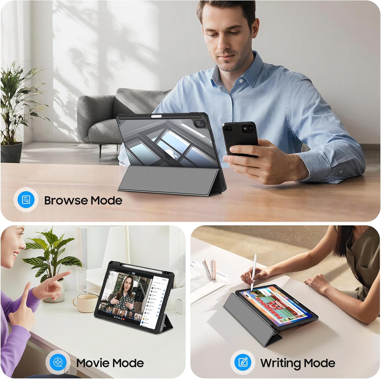Detalle de Fintie Hybrid Hülle für iPad Air 11 Zoll M4/M3/M2