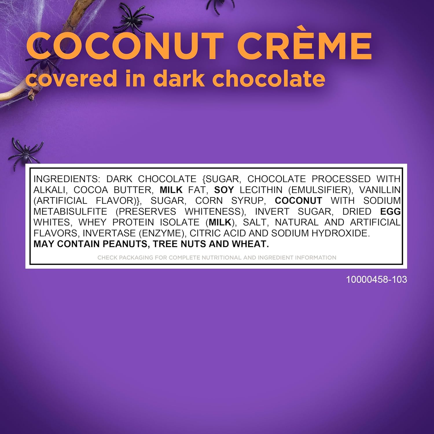 Thumbnail 2 de Russell Stover 10000458 Halloween Dark Chocolate Coconut Crème Pumpkin Candy, 1.3 oz., 18-Pack