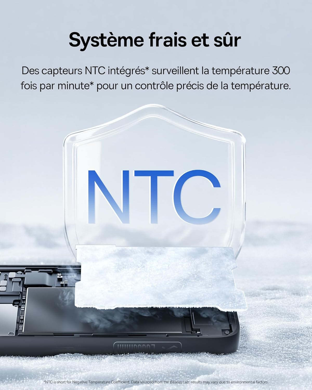 Thumbnail 5 de Baseus FC11 Powerbank Compact 45W 20000 mAh avec 2 câbles USB-C intégrés