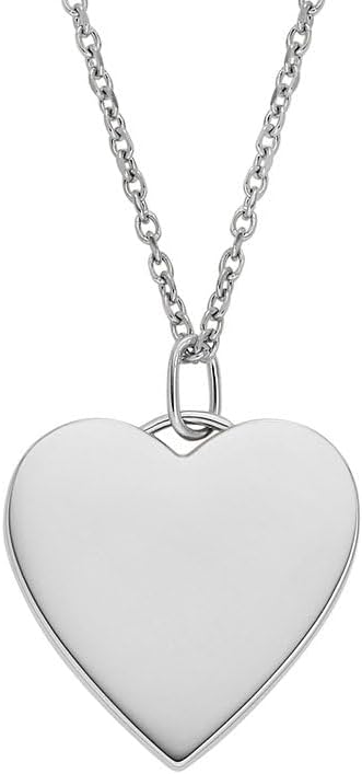 Thumbnail 5 de Fossil Collana da donna in acciaio inossidabile con ciondolo a cuore — tono argento, lunghezza 40,6 cm (+ estensione 5,1 cm)