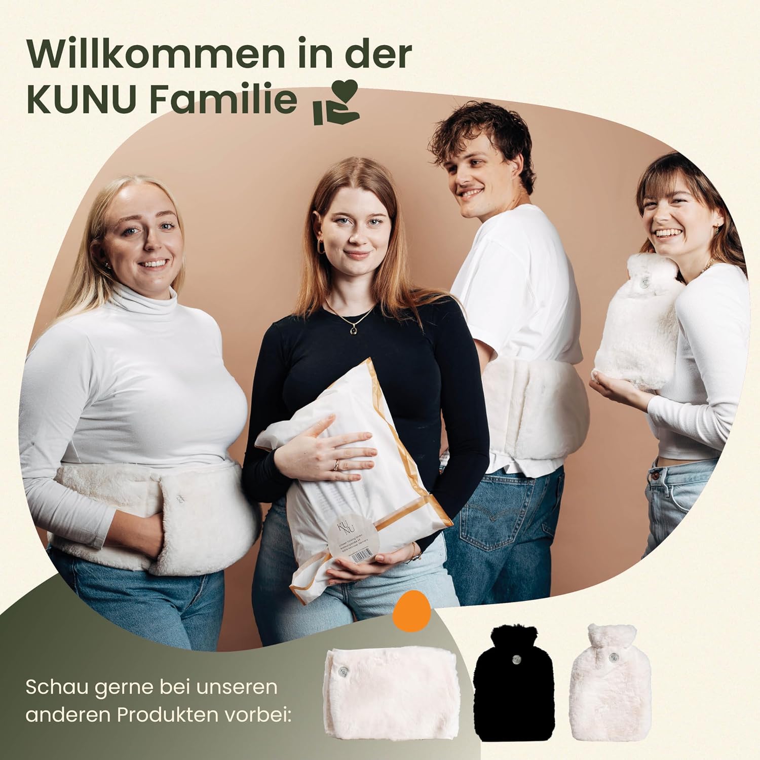 Thumbnail 6 de KUNU® original Wärmflaschengürtel – Premium Wärmflasche lang mit Gürtel (130 cm) mit Geschenkverpackung