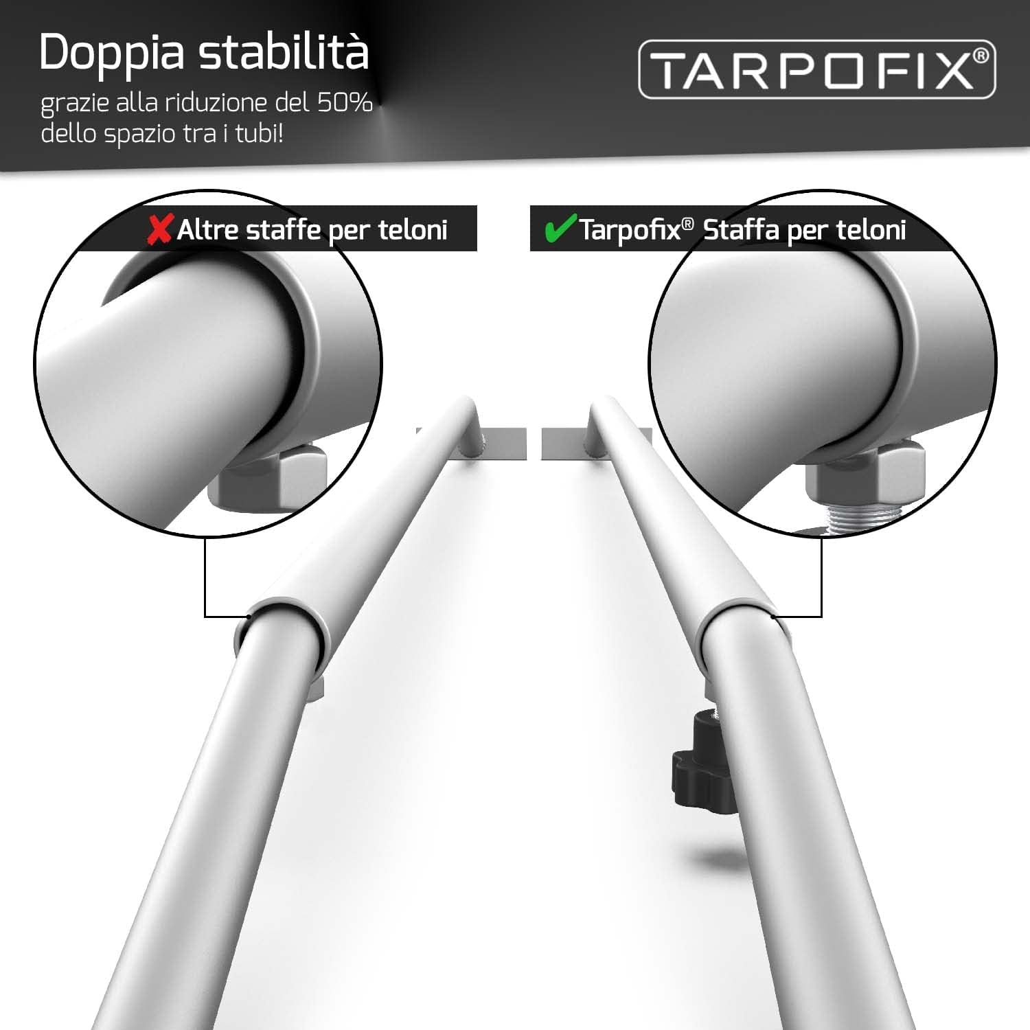 Thumbnail 3 de Tarpofix staffa alluminio teloni 140-210 cm