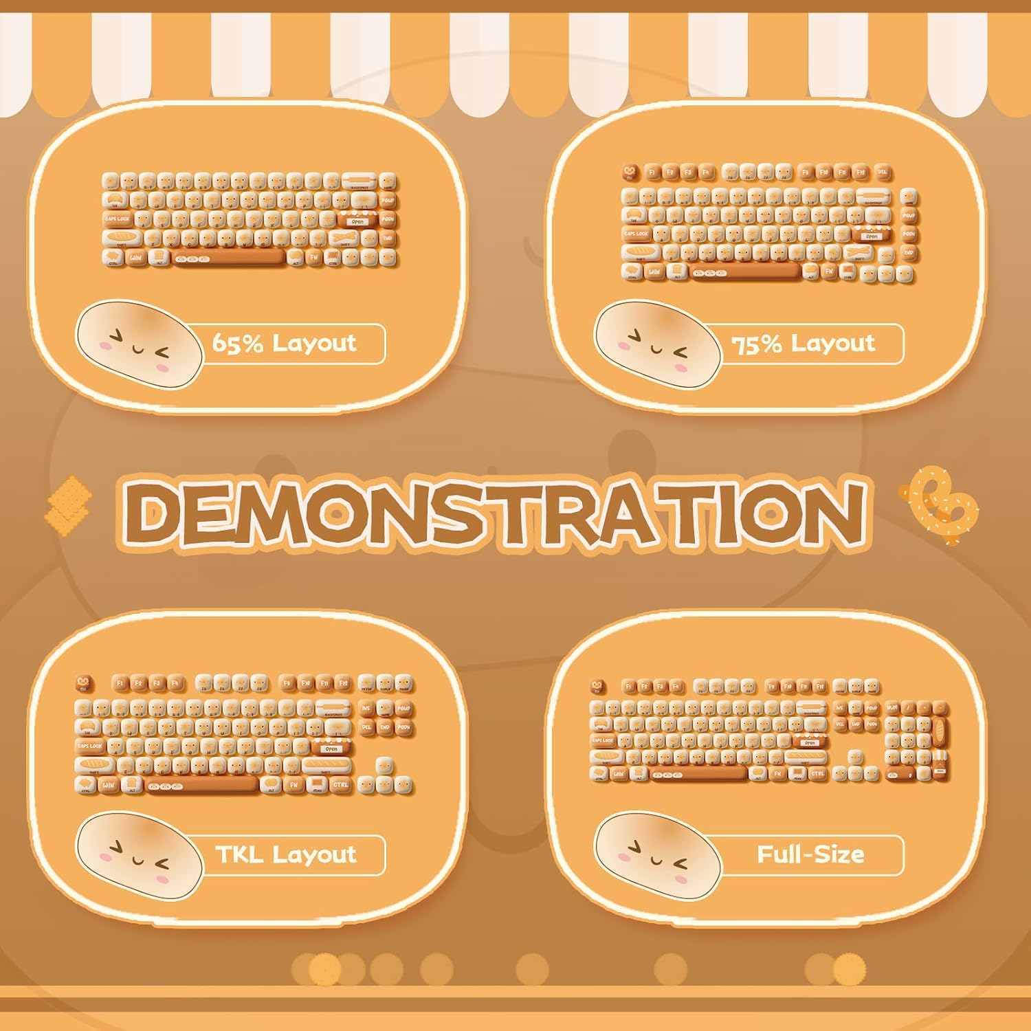 Thumbnail 2 de Akko Bun Wonderland キーキャップセット MOGプロファイル PBT・5面昇華印刷・138キー