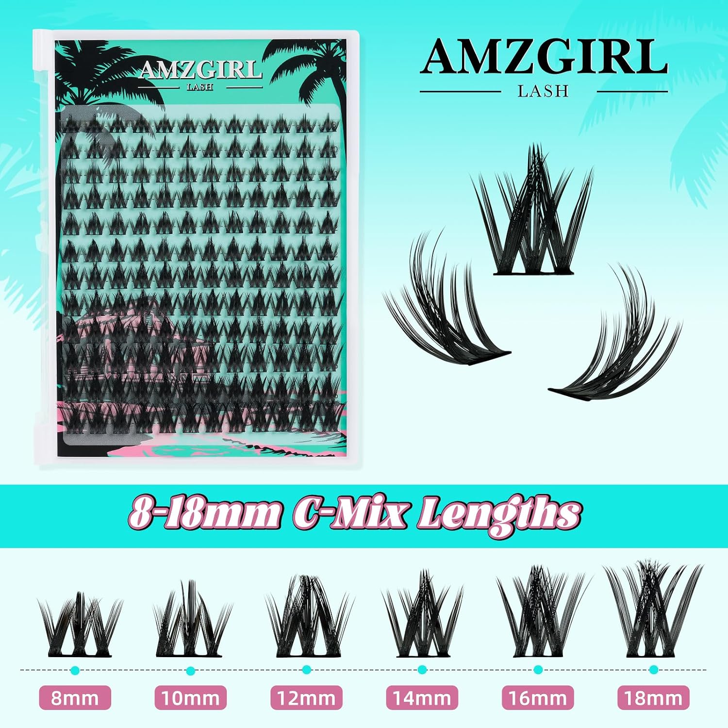 Thumbnail 2 de Manga Wimpern Extensions Set 144 Stück