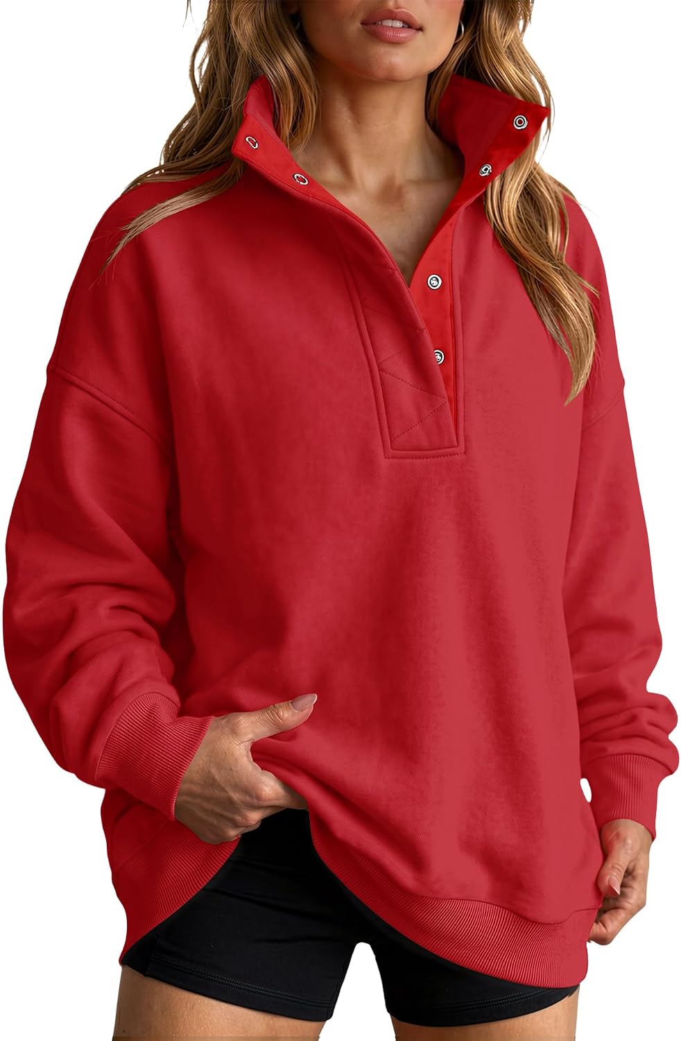 Thumbnail 6 de LOMON Women's Sweatshirt, Cotton-Polyester Blend