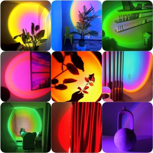 Detalle 2 de QUIGO Sunset Lamp: Lampe Coucher de Soleil RGB pour Ambiance Chambre et Bureau