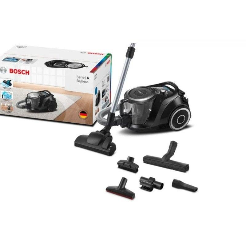 Detalle 2 de Bosch Serie 6 BGC41XSIL: aspiradora sin bolsa 700 W, 2,4 L y filtro EPA para alergias