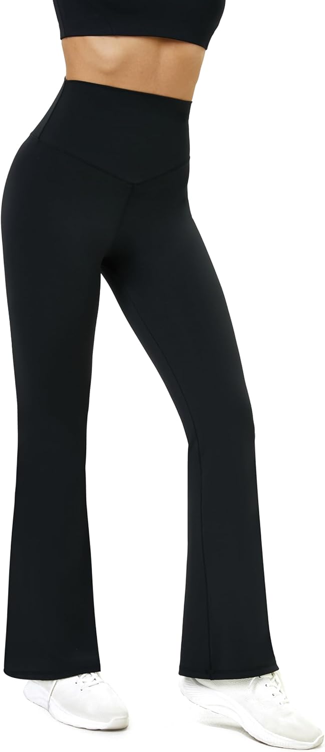 Thumbnail 3 de Glacspyg Yogahose Damen Flared Sporthose mit hoher Taille und Bauchkontrolle