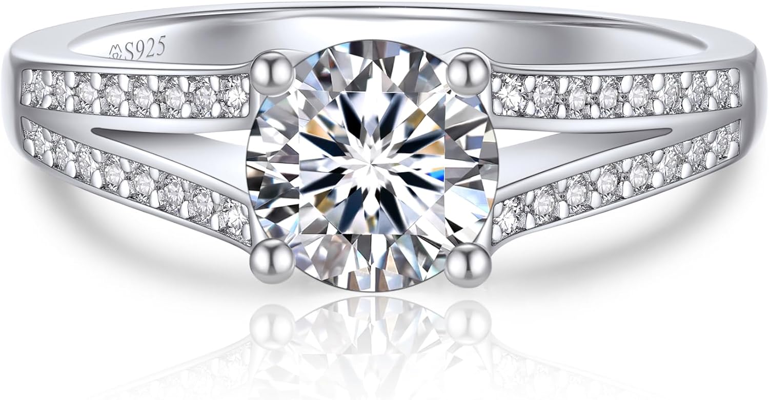 Detalle de MomentWish Anello Di Fidanzamento Moissanite 1 ct