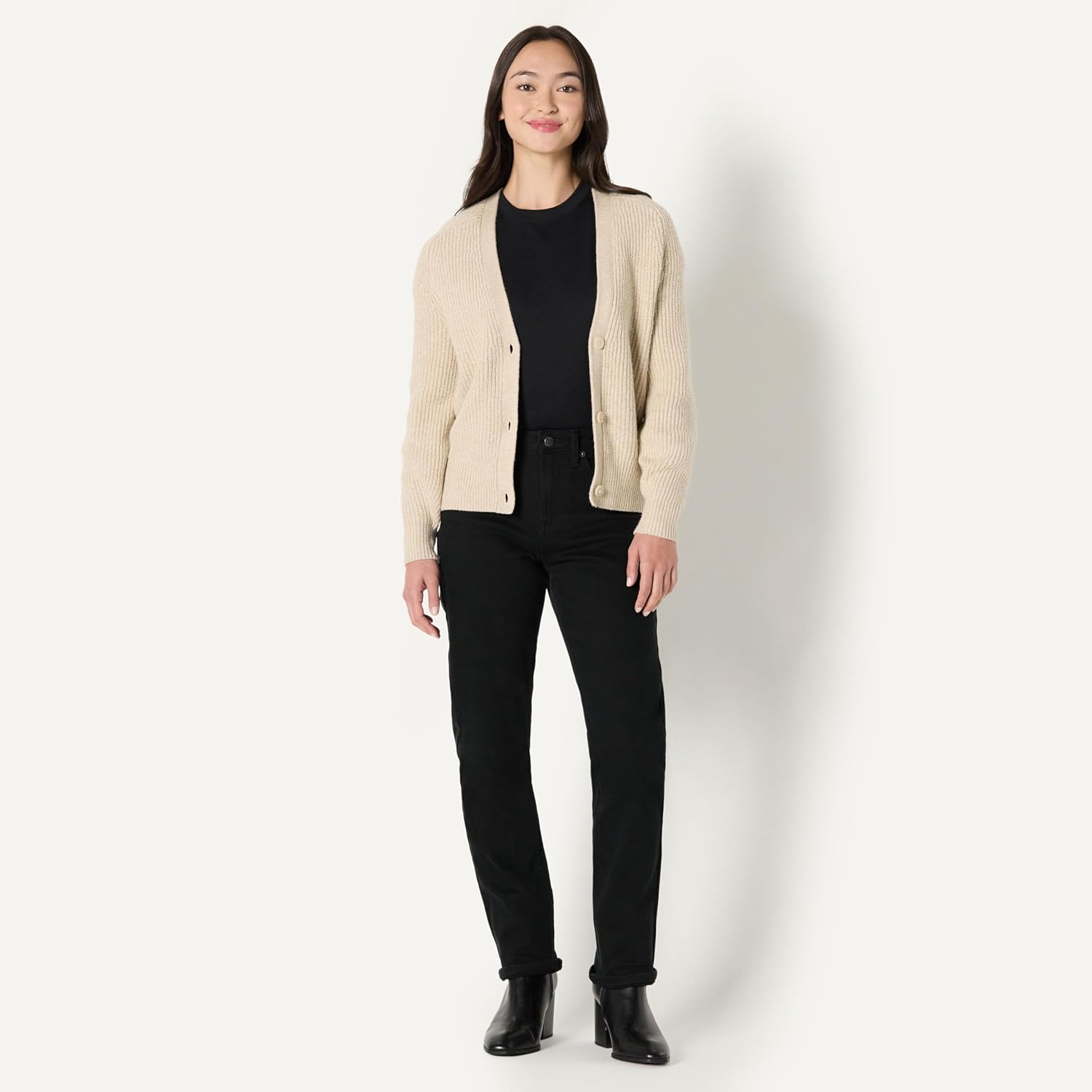 Thumbnail 4 de Amazon Essentials Damen gerippte Soft-Touch-Blouson-Strickjacke mit Knopfleiste