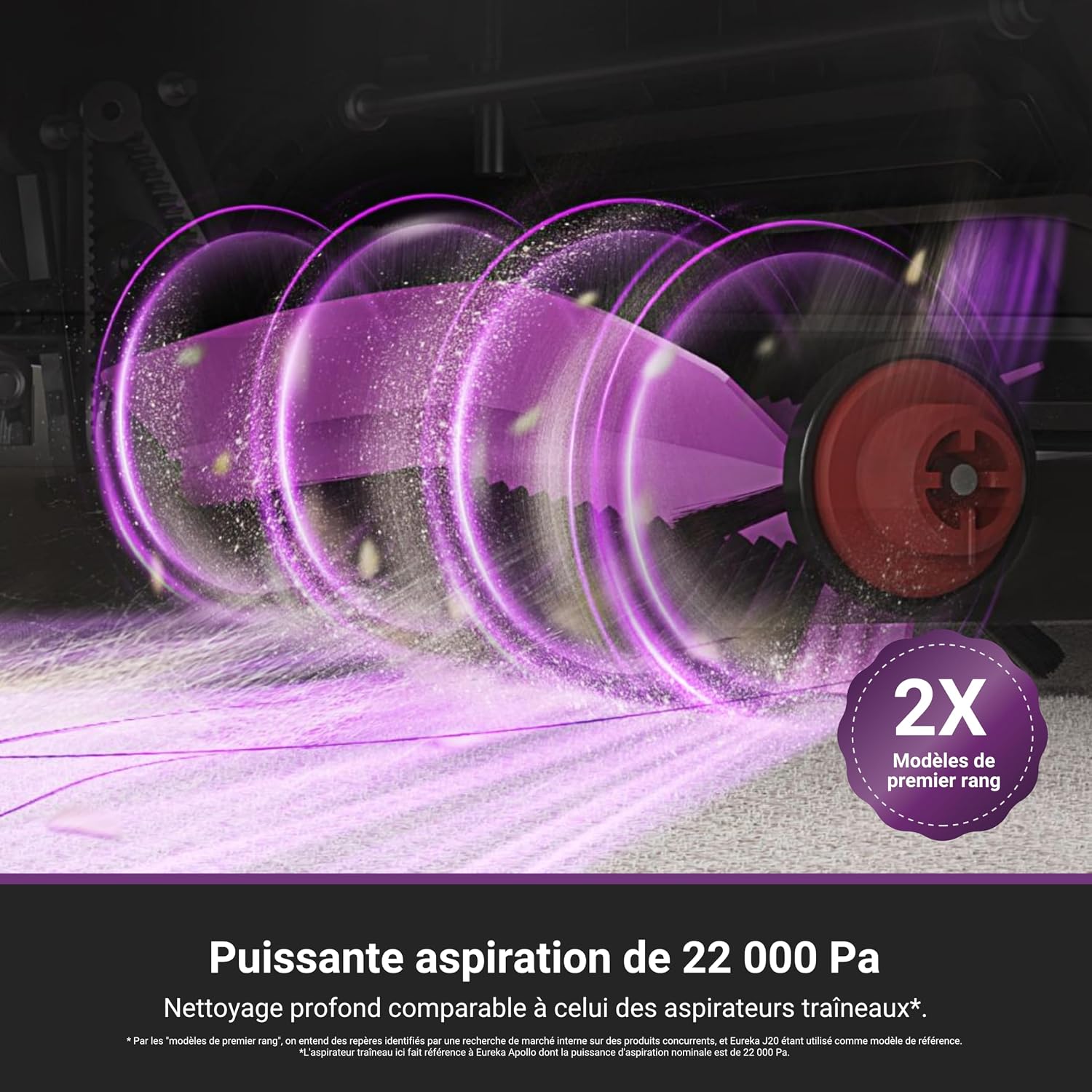 Thumbnail 3 de EUREKA J15 Max Ultra – Robot aspirateur laveur avec station autonettoyante, serpillière chauffée et brosse latérale extensible
