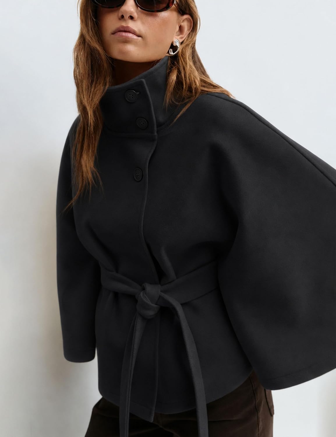Detalle 2 de Hooever Women's Cape-Style Coat, Wool Blend
