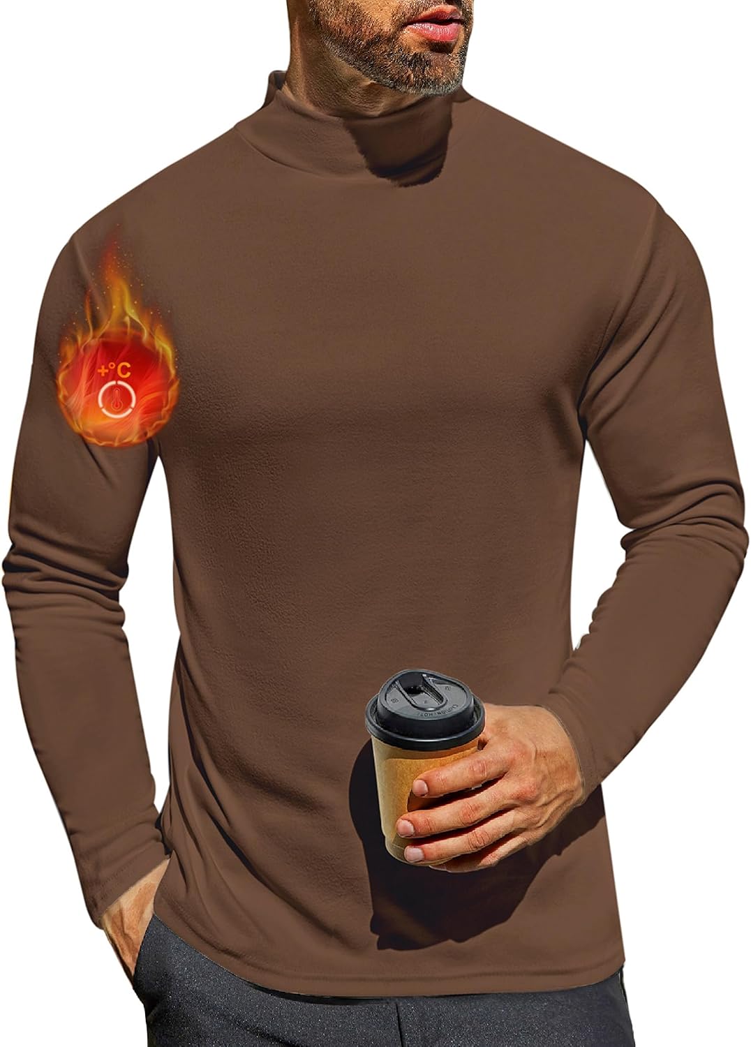 Detalle 2 de Ekouaer Haut thermiques homme manches longues S-3XL