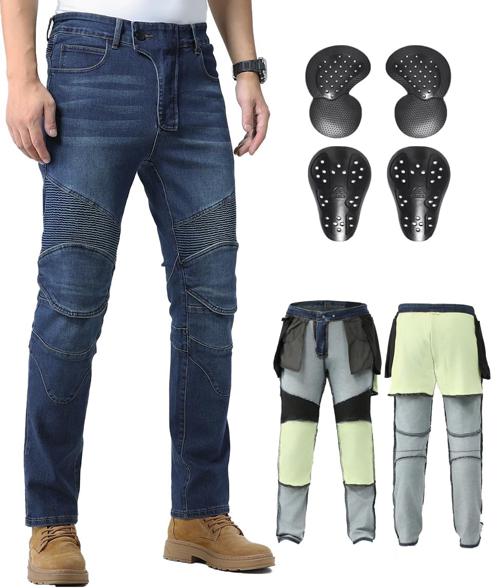 Thumbnail 6 de CTBQiTom Vaqueros de Moto con Protección CE y Kevlar