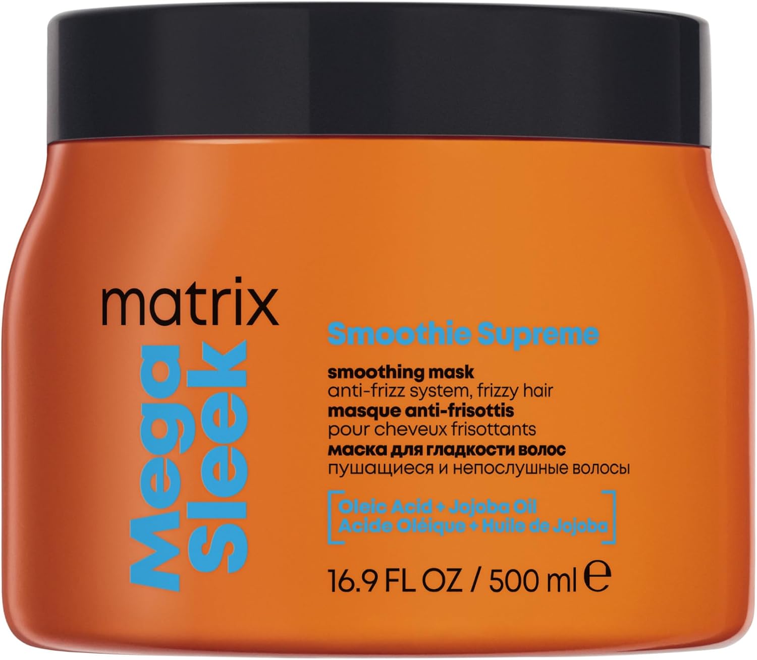 Detalle de Matrix Mega Sleek Maschera Levigante Anti-Crespo 500 ml – Protezione e lucentezza per capelli crespi