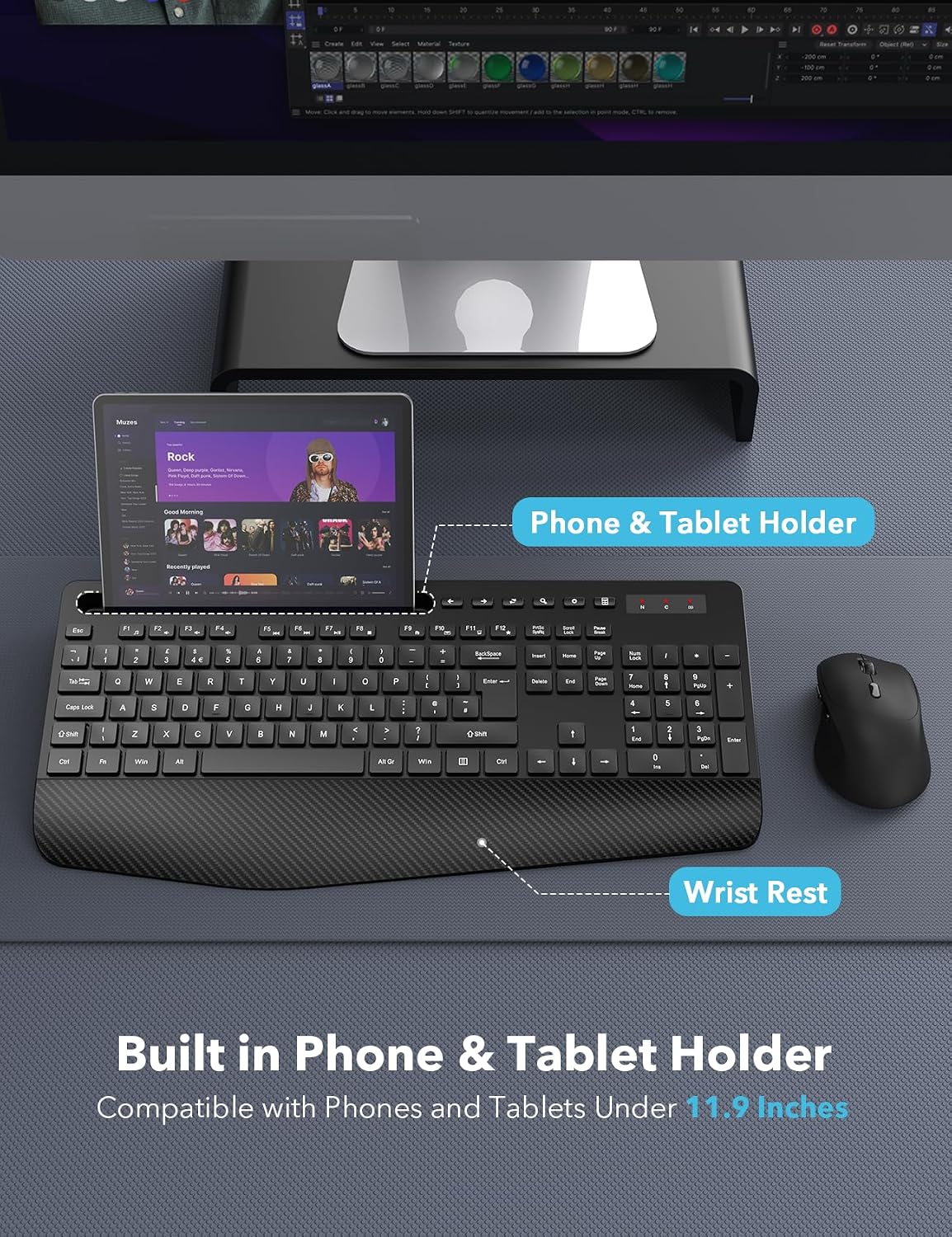 Thumbnail 2 de Wireless Keyboard and Mouse Combo 2.4GHz 🖱