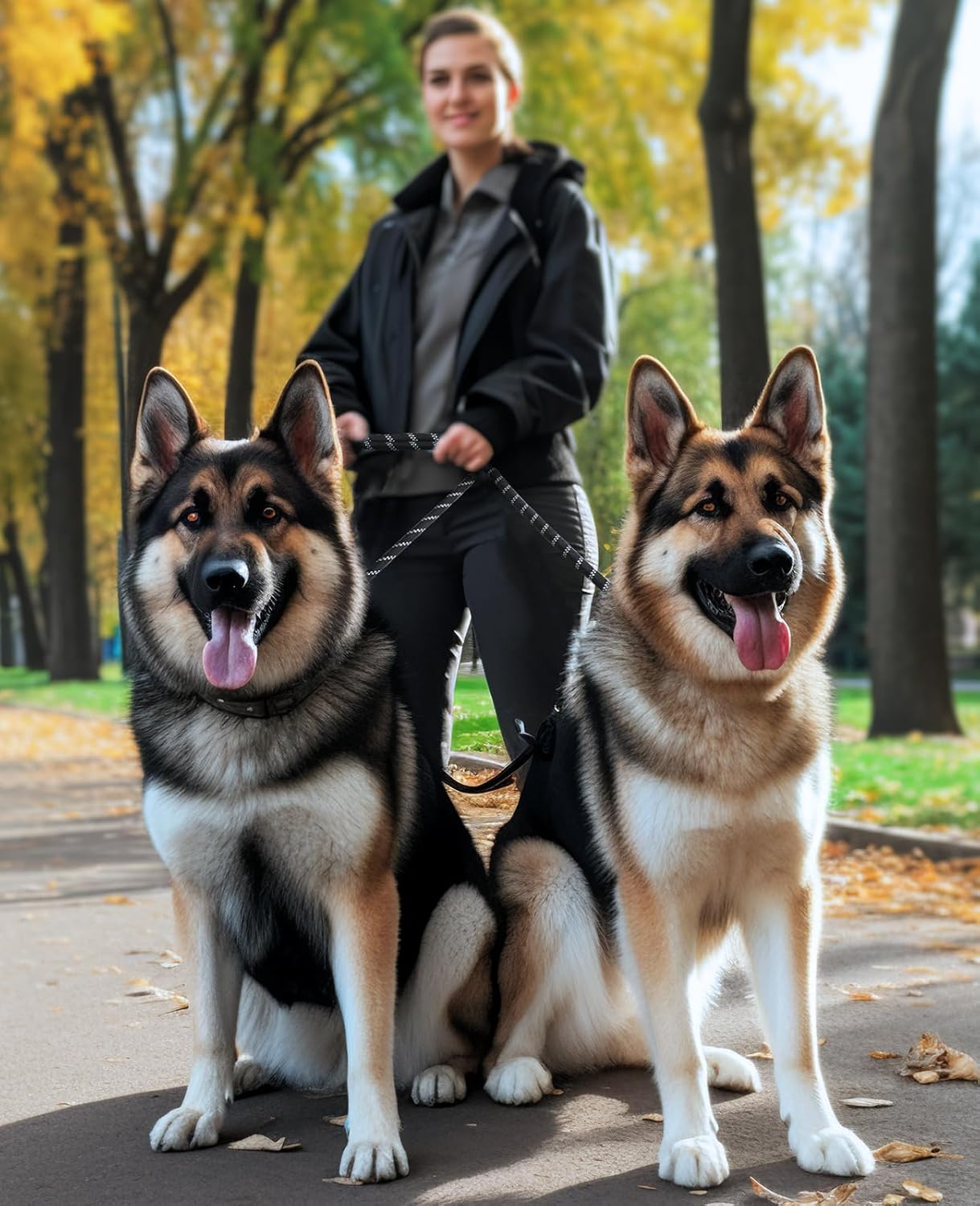 Thumbnail 2 de oneisall Laisse de Chien Grand & Moyen (15–60 kg) 3 m avec réfléchissant, charge annoncée jusqu’à 200 kg